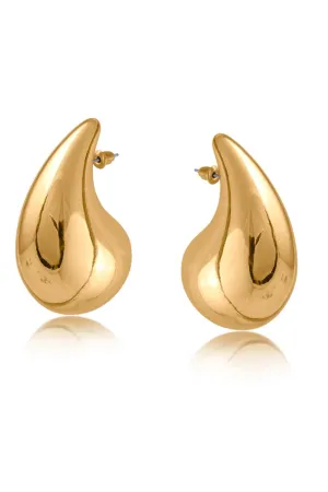 Big Metal 3276 Ginna Teardrop Earrings Gold