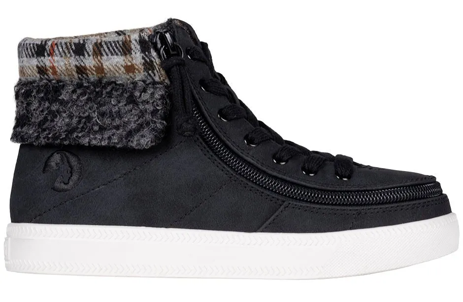 Billy Cuff II Kids Black High Top Adaptive Sneaker (EasyOn)