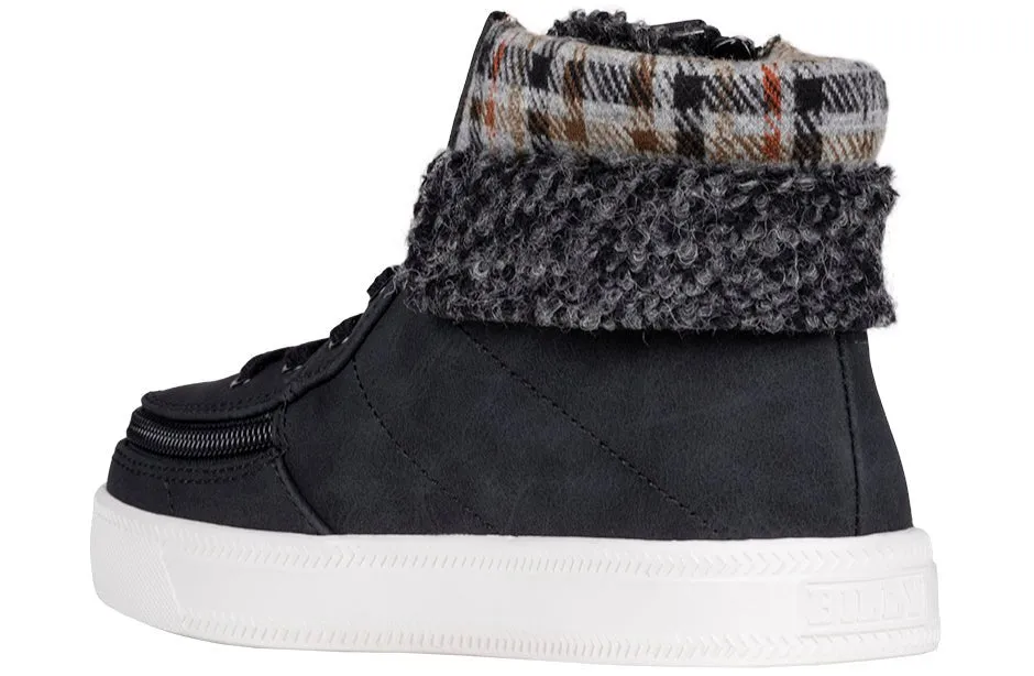 Billy Cuff II Kids Black High Top Adaptive Sneaker (EasyOn)