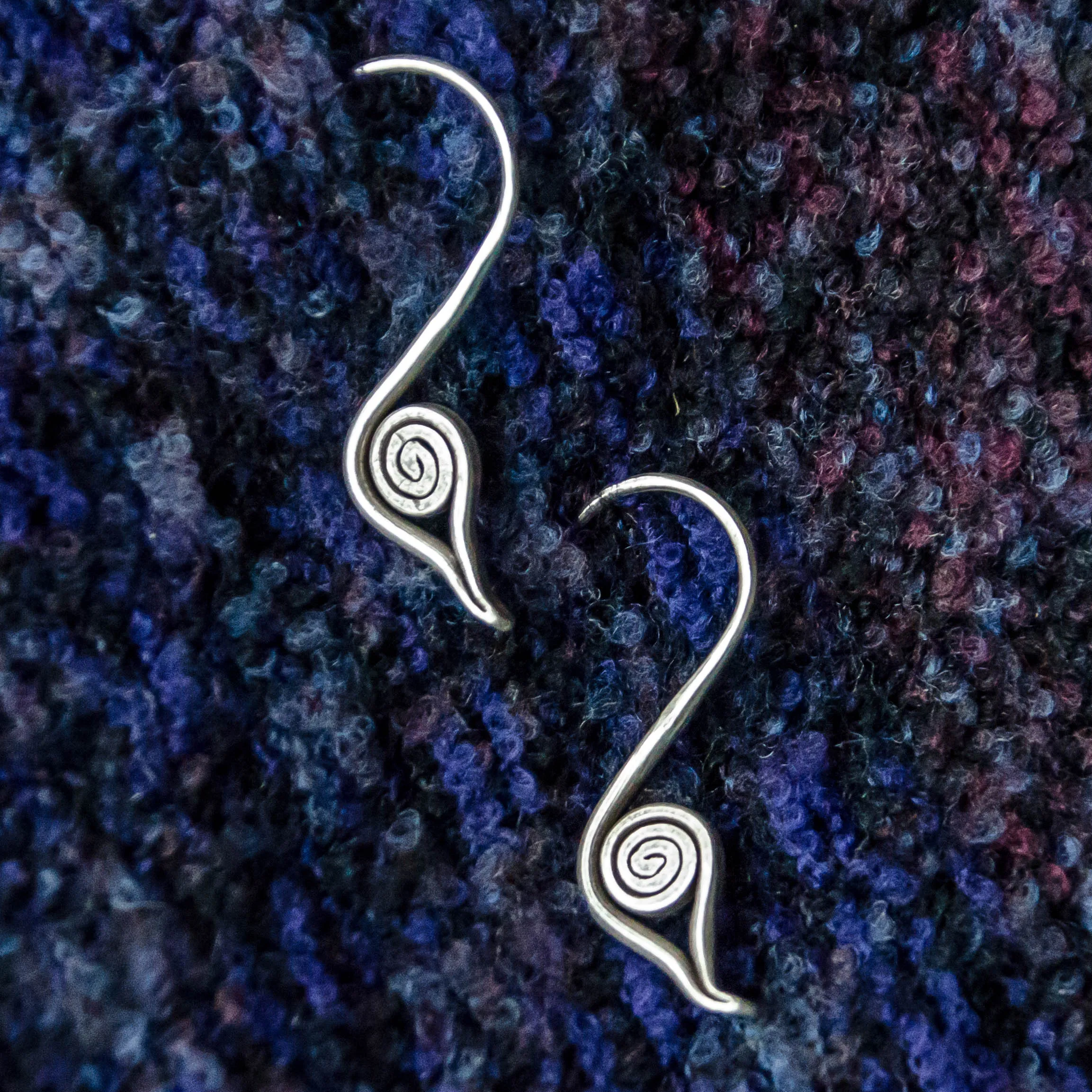 Bird Drop Earrings - Silver