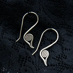Bird Drop Earrings - Silver