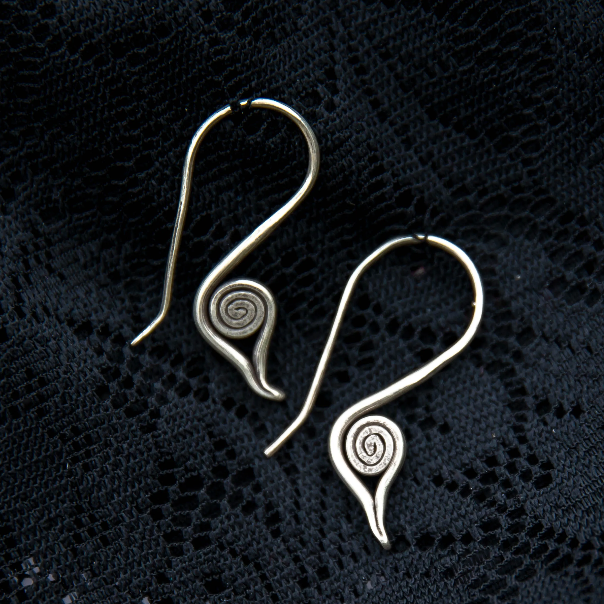 Bird Drop Earrings - Silver
