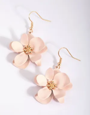 Blush Petal Drop Earrings