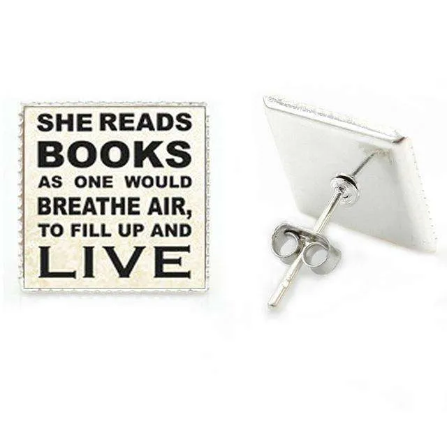 Bookish Vintage  stud earrings