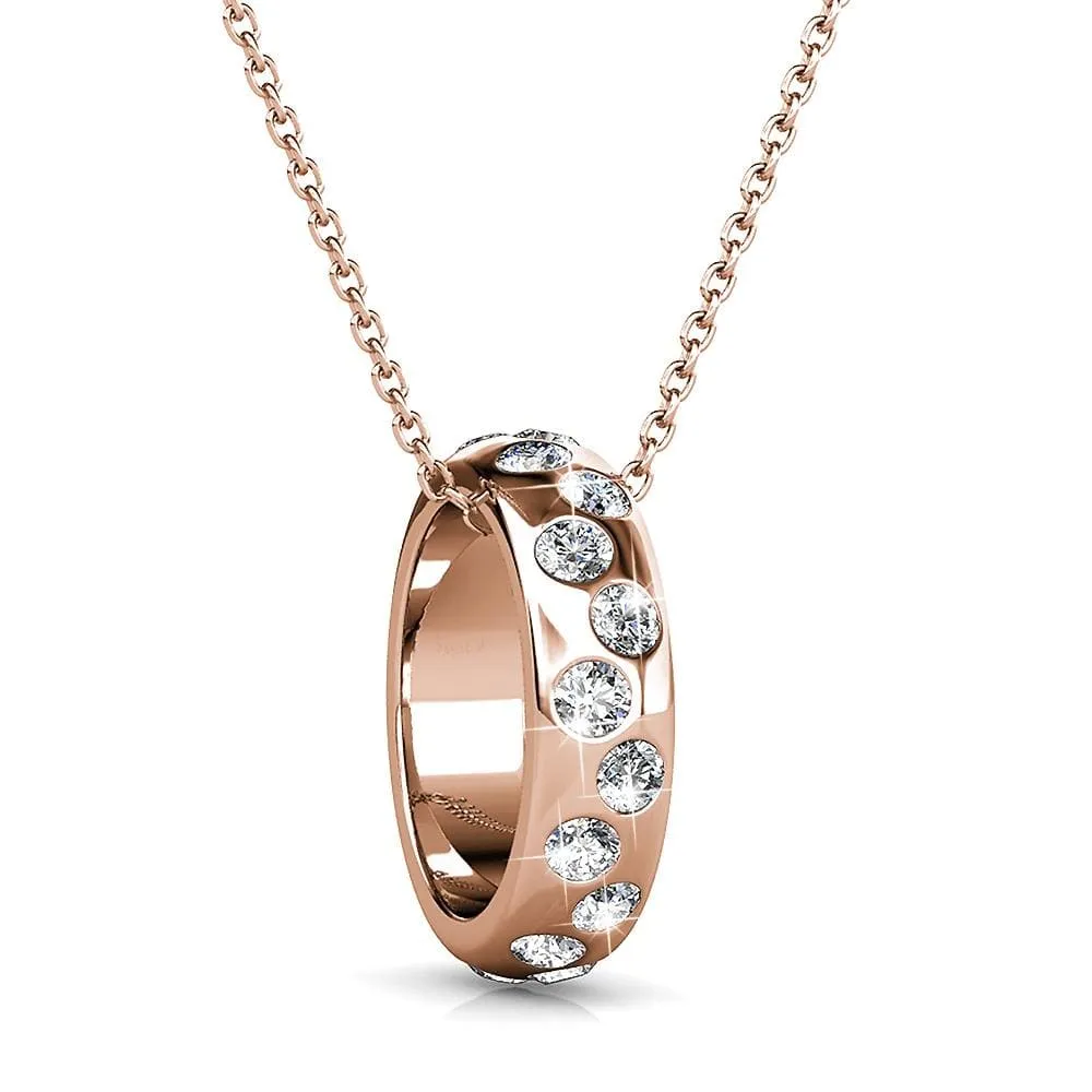 Boxed Ecliptic Rose Gold Set Adorned with SWAROVSKI® Crystals