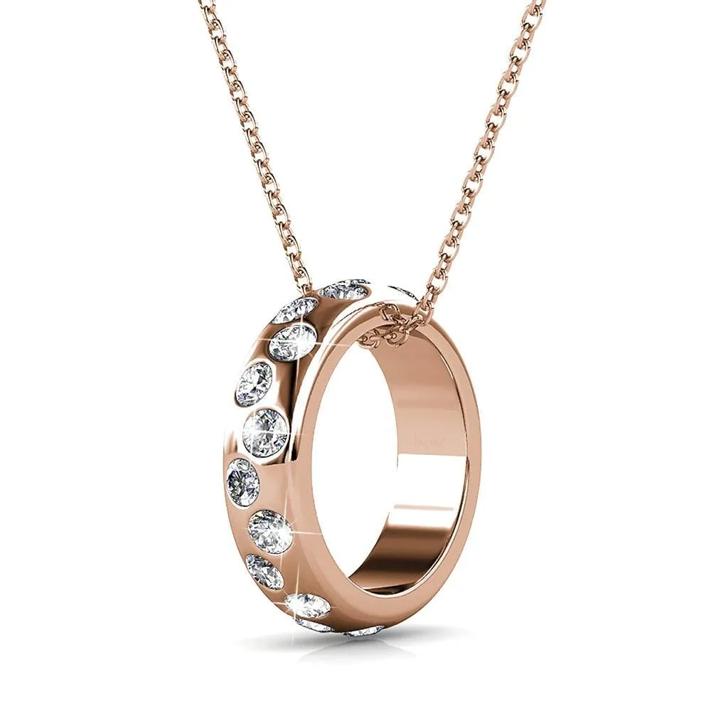 Boxed Ecliptic Rose Gold Set Adorned with SWAROVSKI® Crystals