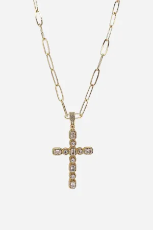 Bracha Heavenly Cross Necklace Gold