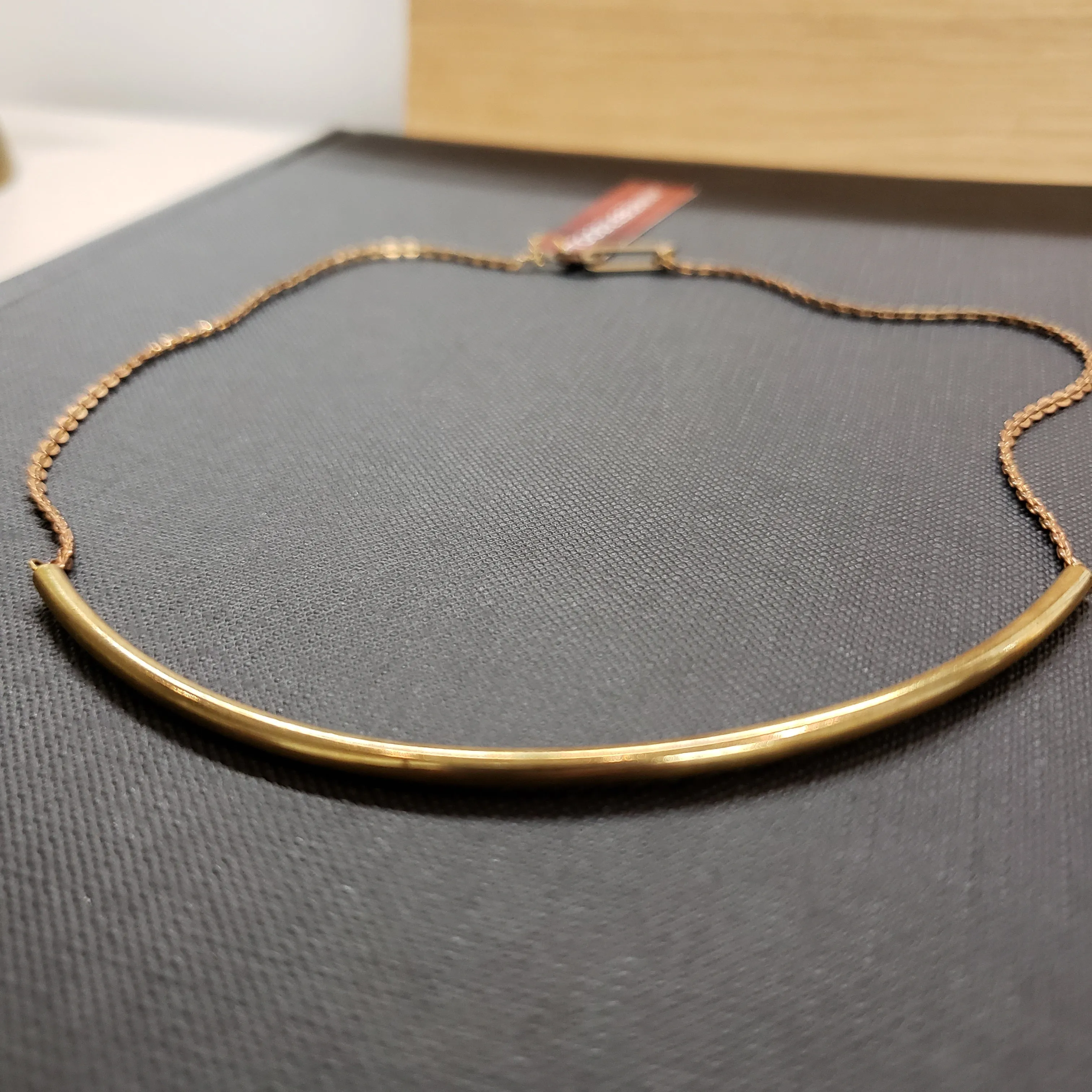 Brass Bar Modern Choker Necklace