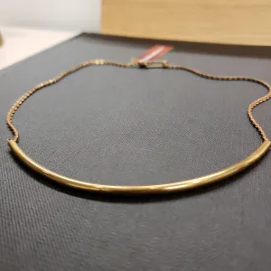 Brass Bar Modern Choker Necklace