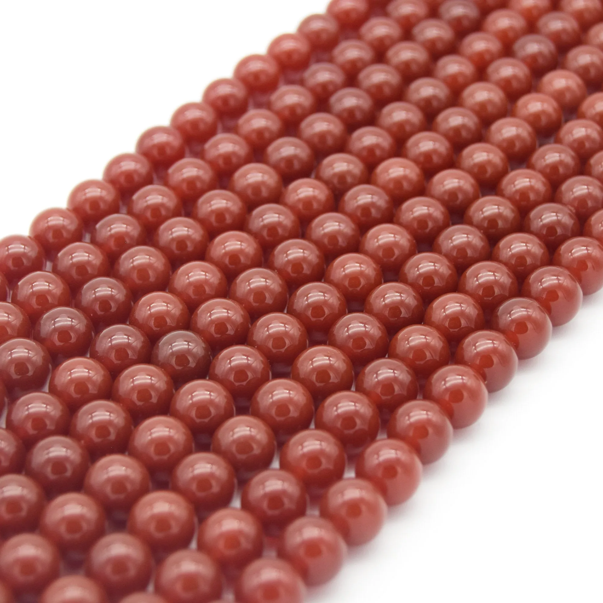 Carnelian Beads | Red Agate Beads |  4mm 6mm 8mm 10mm 12mm | Smooth Gemstone Beads | Beads by the Strand