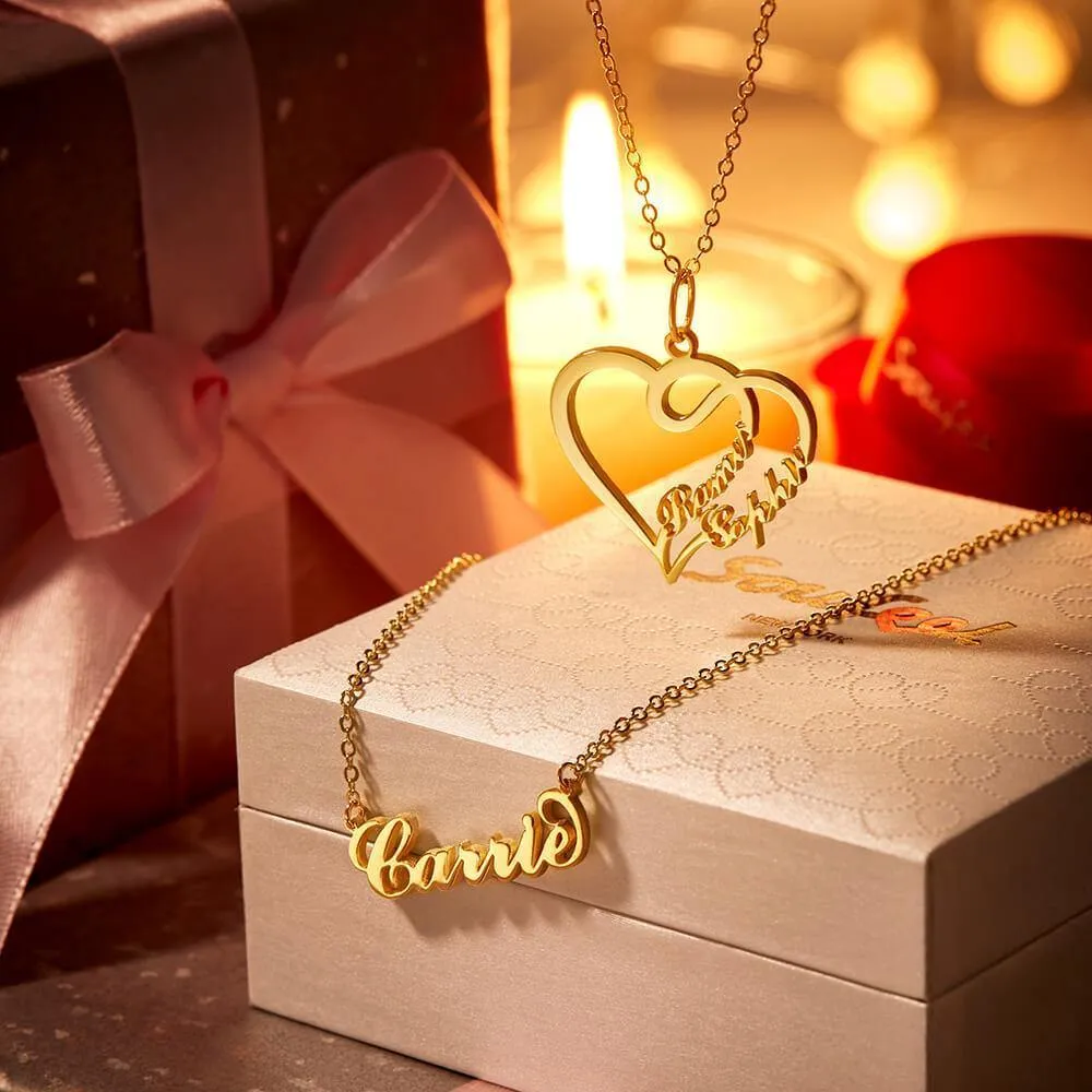 Carrie Style Name Necklace Silver