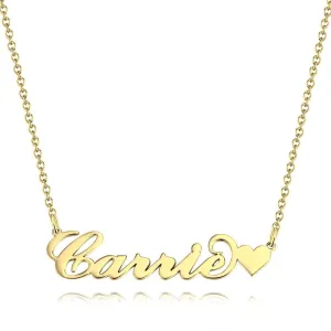 Carrie Style Name Necklace with Little Heart Girlfriend's Gifts