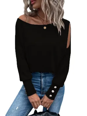 Casual Off Shoulder Long Sleeve Blouse