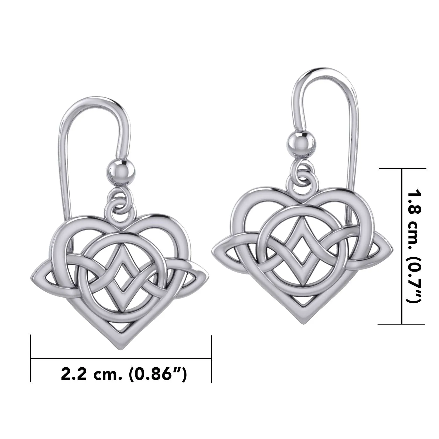 Celtic Eternal Love Bythol Sterling Silver Earrings – Timeless Symbol of Love and Devotion by Peter Stone Jewelry TER2189