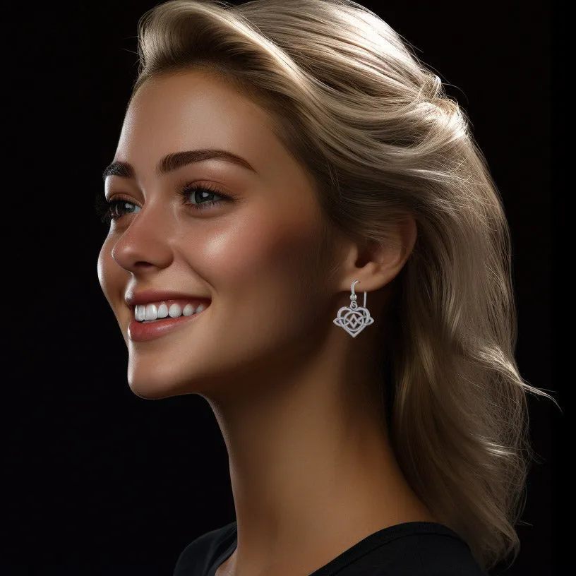 Celtic Eternal Love Bythol Sterling Silver Earrings – Timeless Symbol of Love and Devotion by Peter Stone Jewelry TER2189
