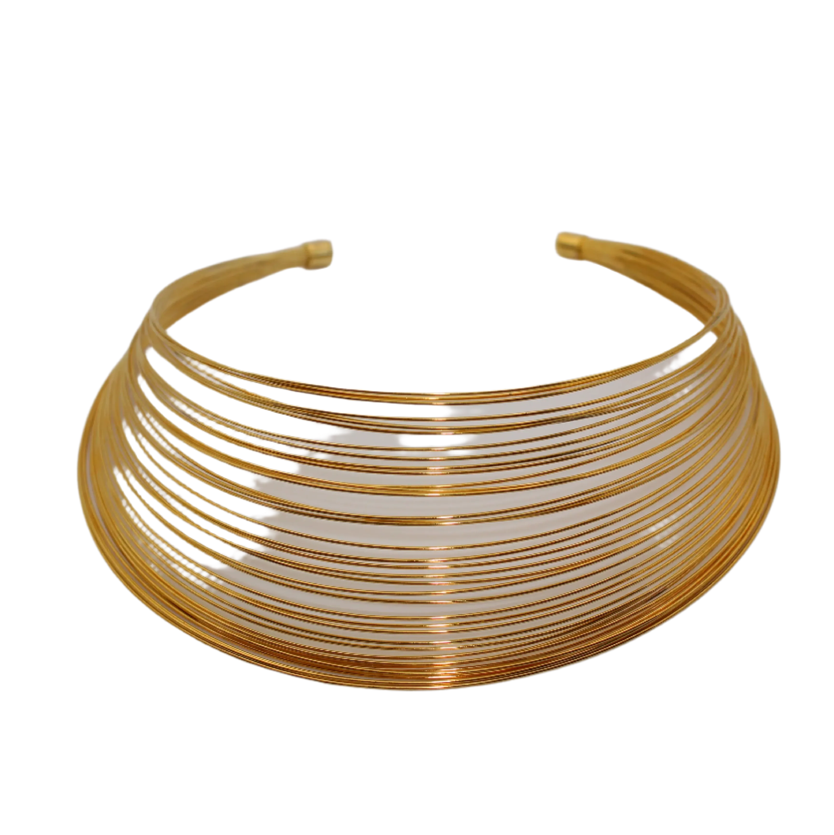Chic French Gold Wire Collar Necklace