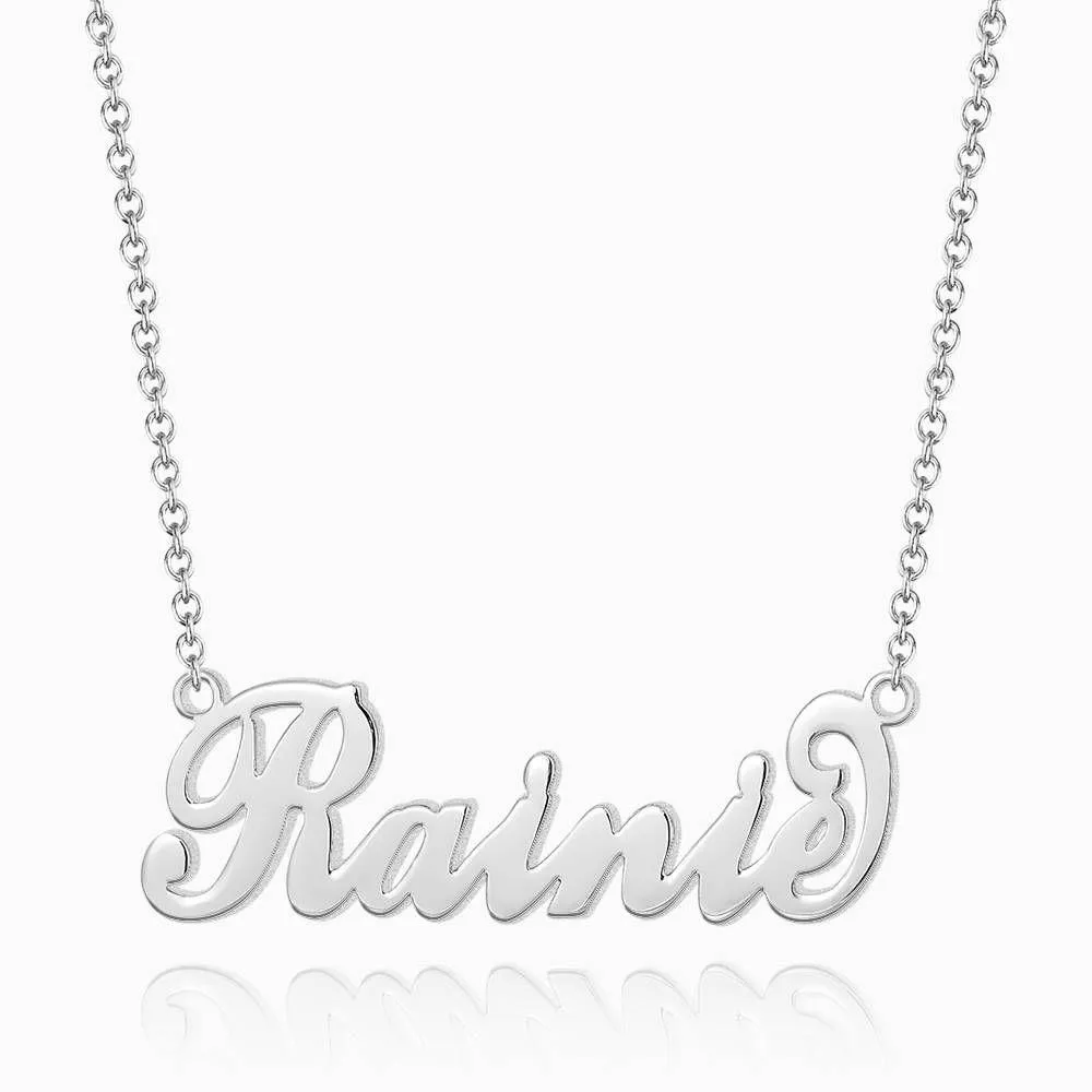 Children's "Carrie" Style Name Necklace 14K Gold Plated