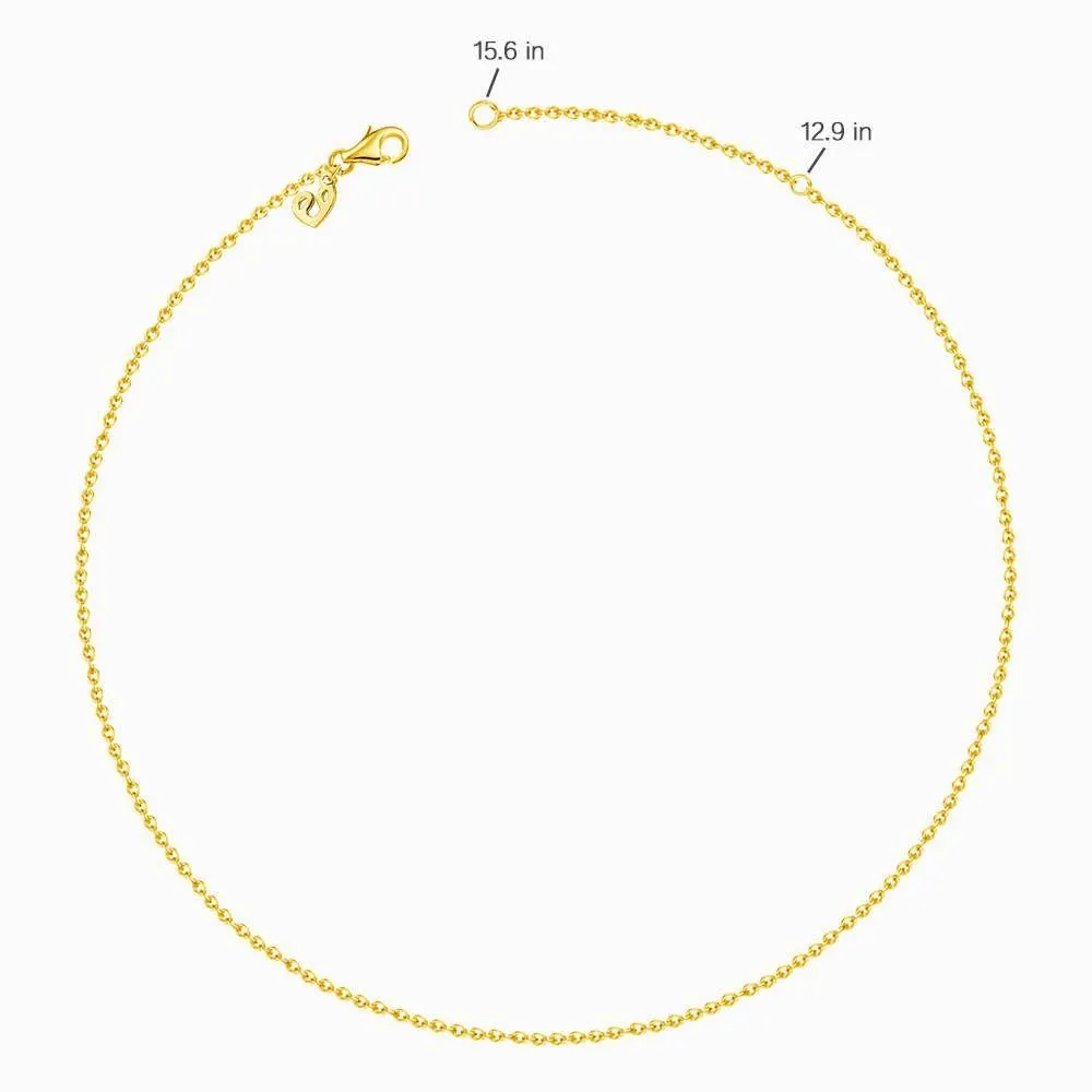 Children's "Carrie" Style Name Necklace 14K Gold Plated