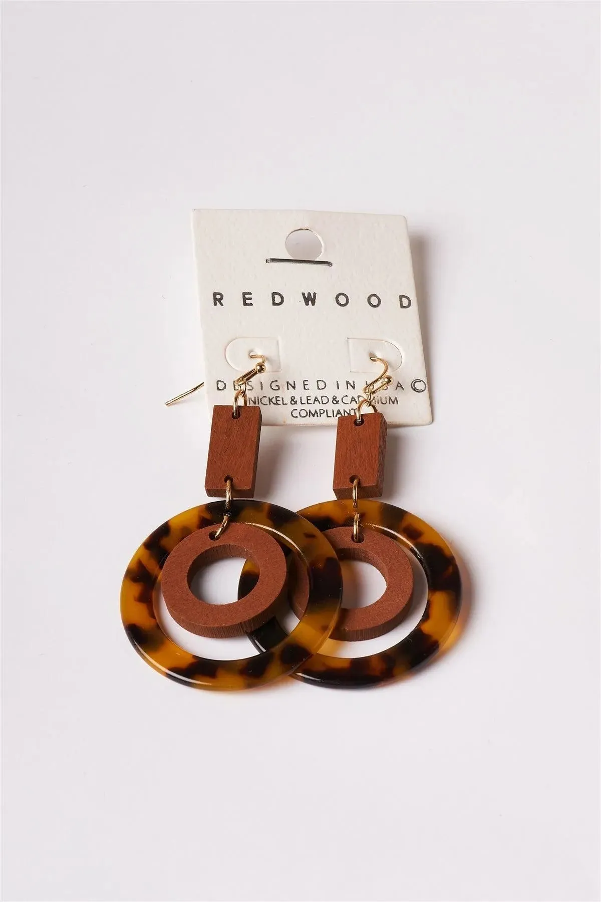 Circle Acetate Dangle Drop Earrings /1 Pair