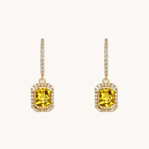 Citrine Timeless Gold Studs W.