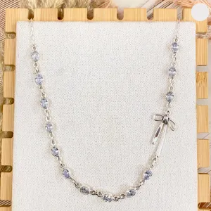 Crystal Chic Bow Necklace