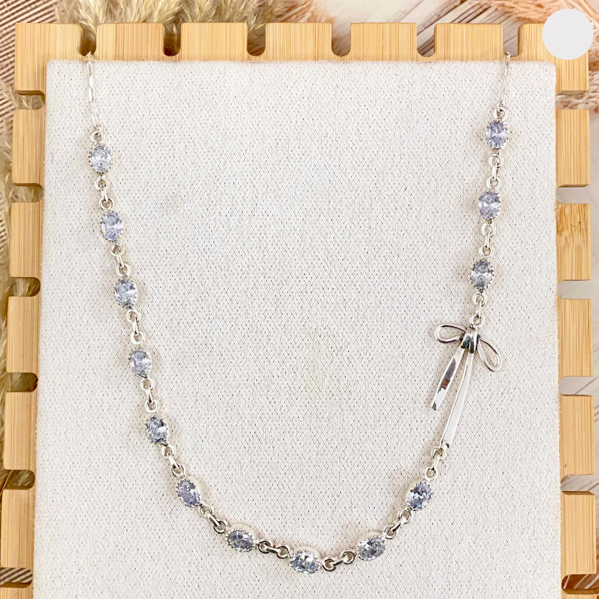 Crystal Chic Bow Necklace