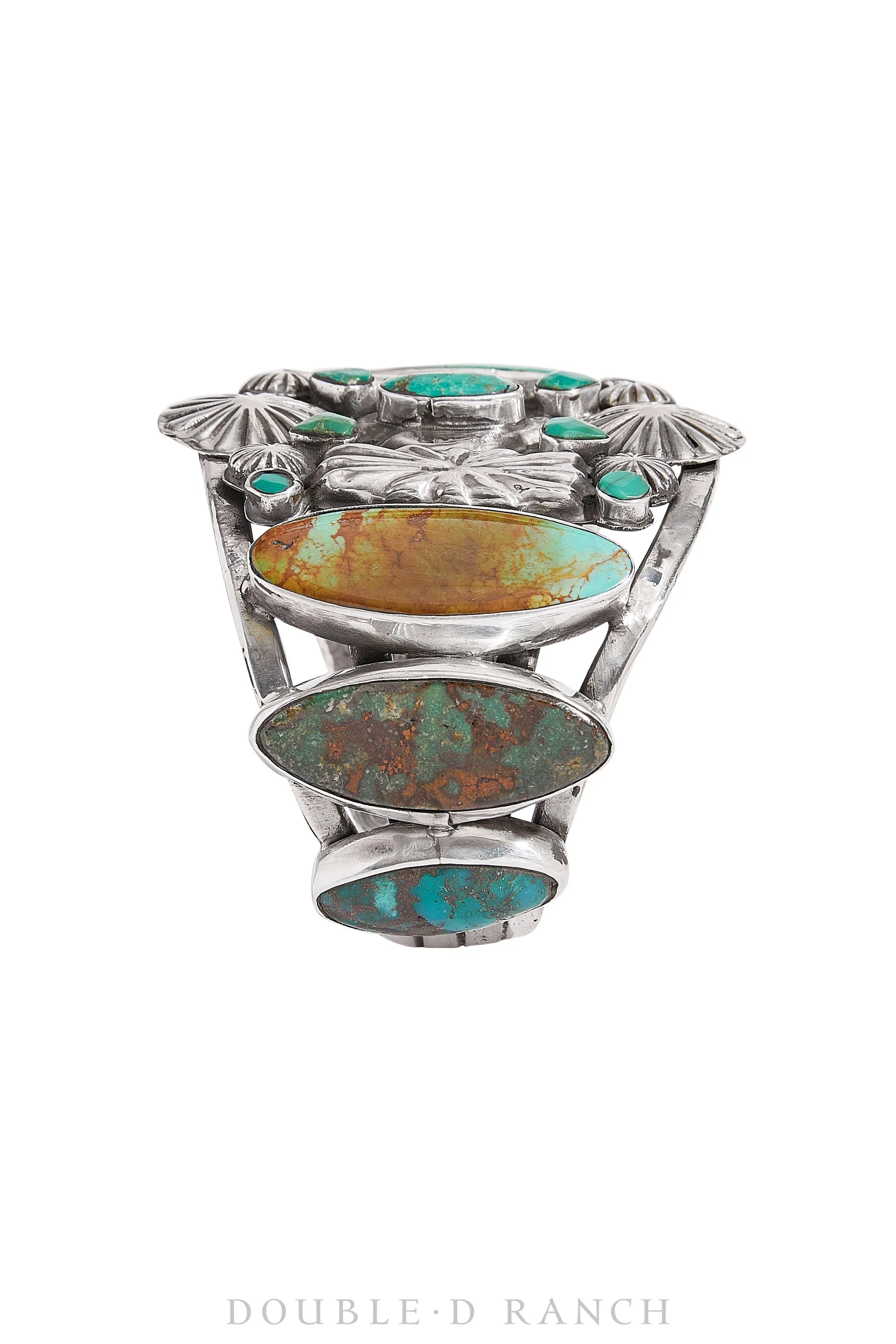 Cuff, Oscar Betz, Turquoise, Kingman & Fox Mines, Hallmark, Contemporary, 3200