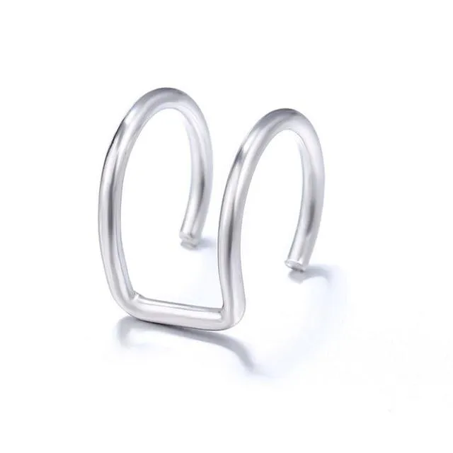 Cuffs Leaf Clip Earrings