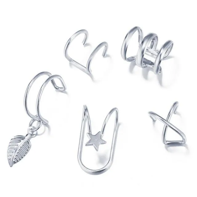Cuffs Leaf Clip Earrings