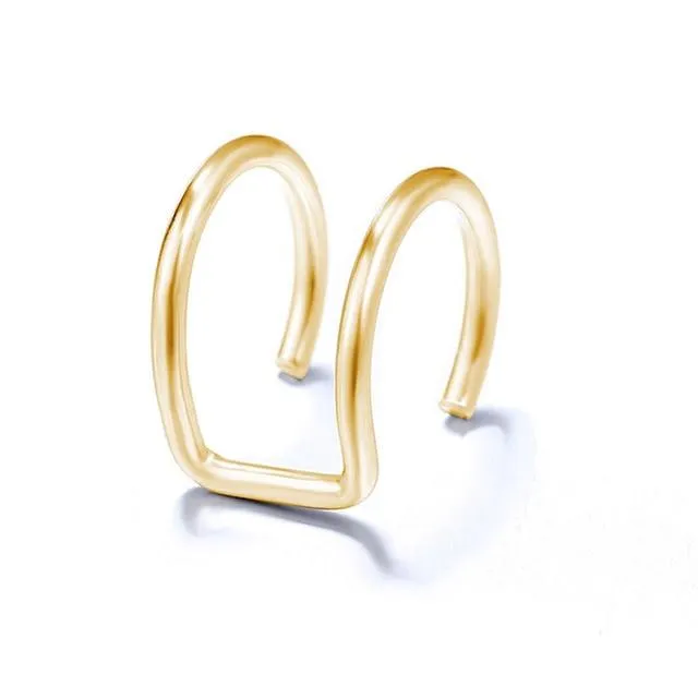 Cuffs Leaf Clip Earrings
