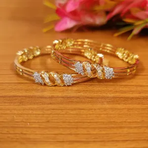 DIAMOND LOOK ALIKE CZ STUDDED FINE BANGLES