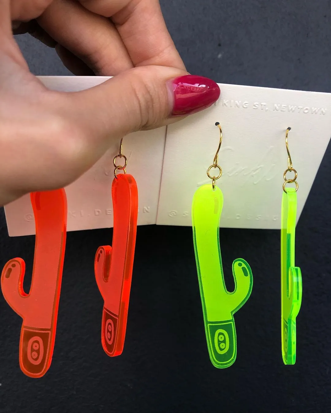Dildo Cactus Earrings Adult