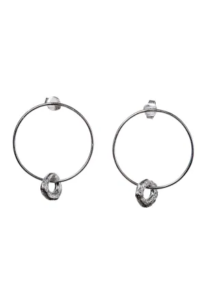 Donuts Silver Earrings