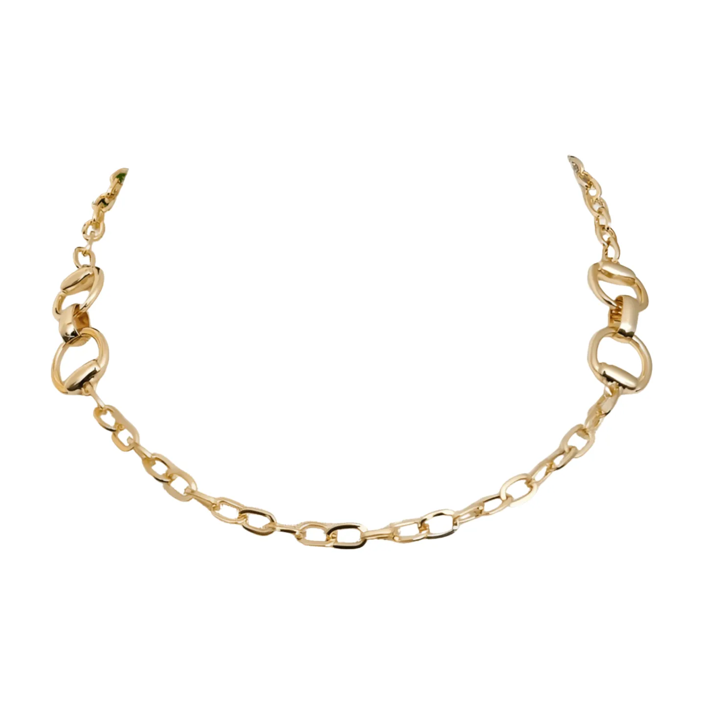 Double Equestrian Chain Necklace