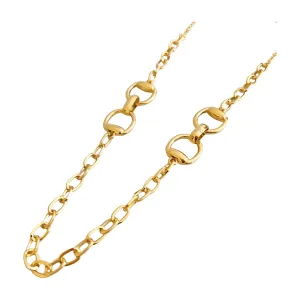 Double Equestrian Chain Necklace