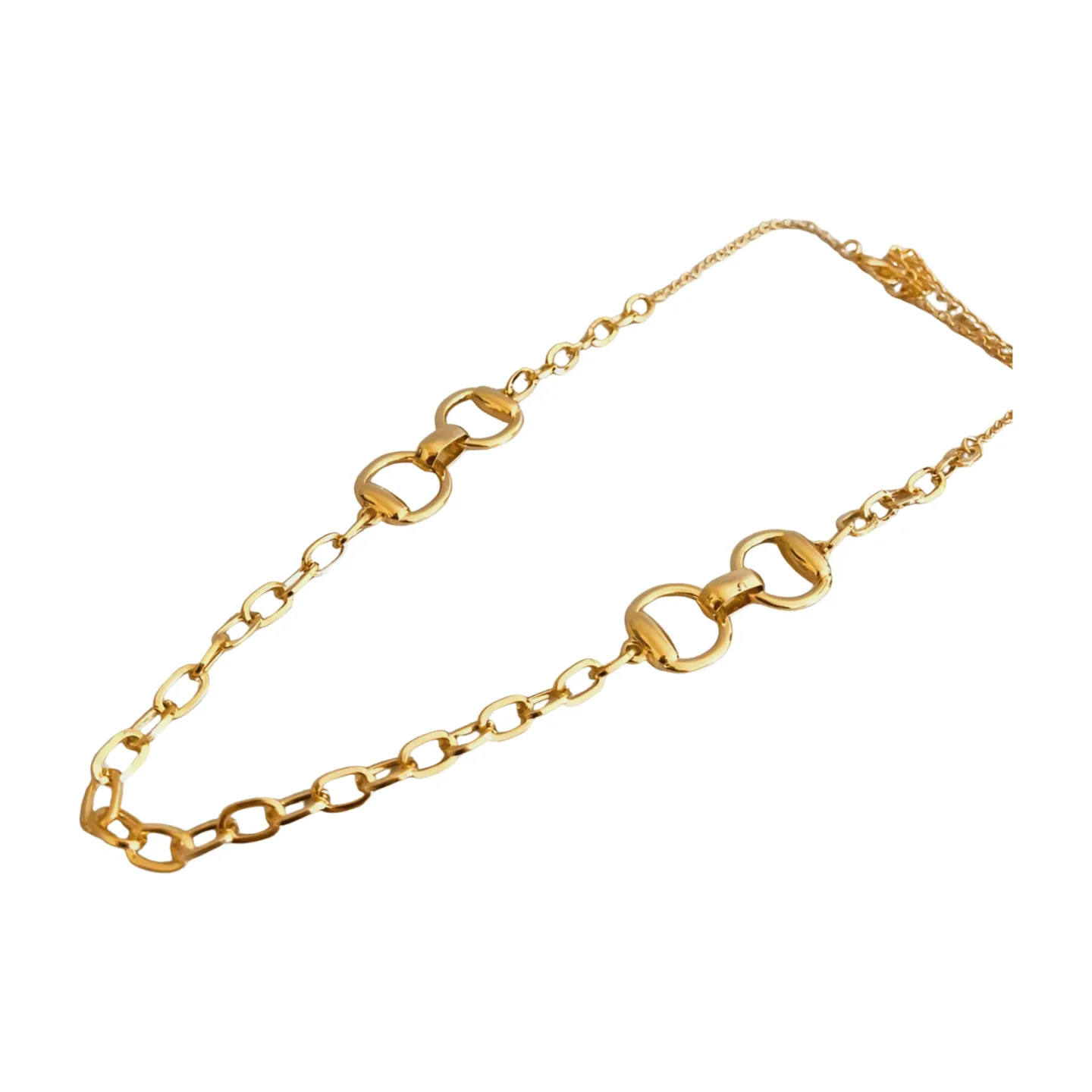 Double Equestrian Chain Necklace