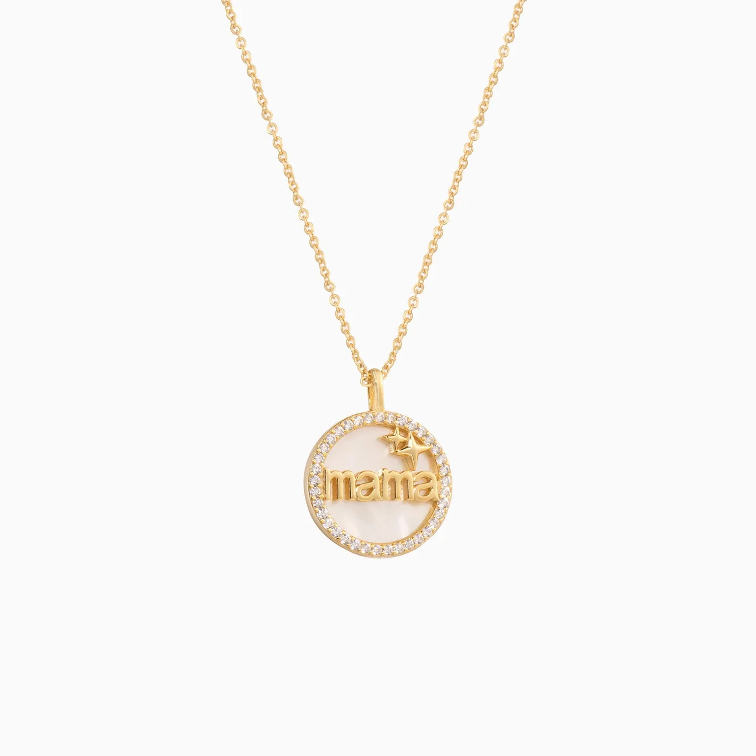 Double-sided Mother of Pearl Mom Necklace