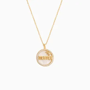 Double-sided Mother of Pearl Mom Necklace