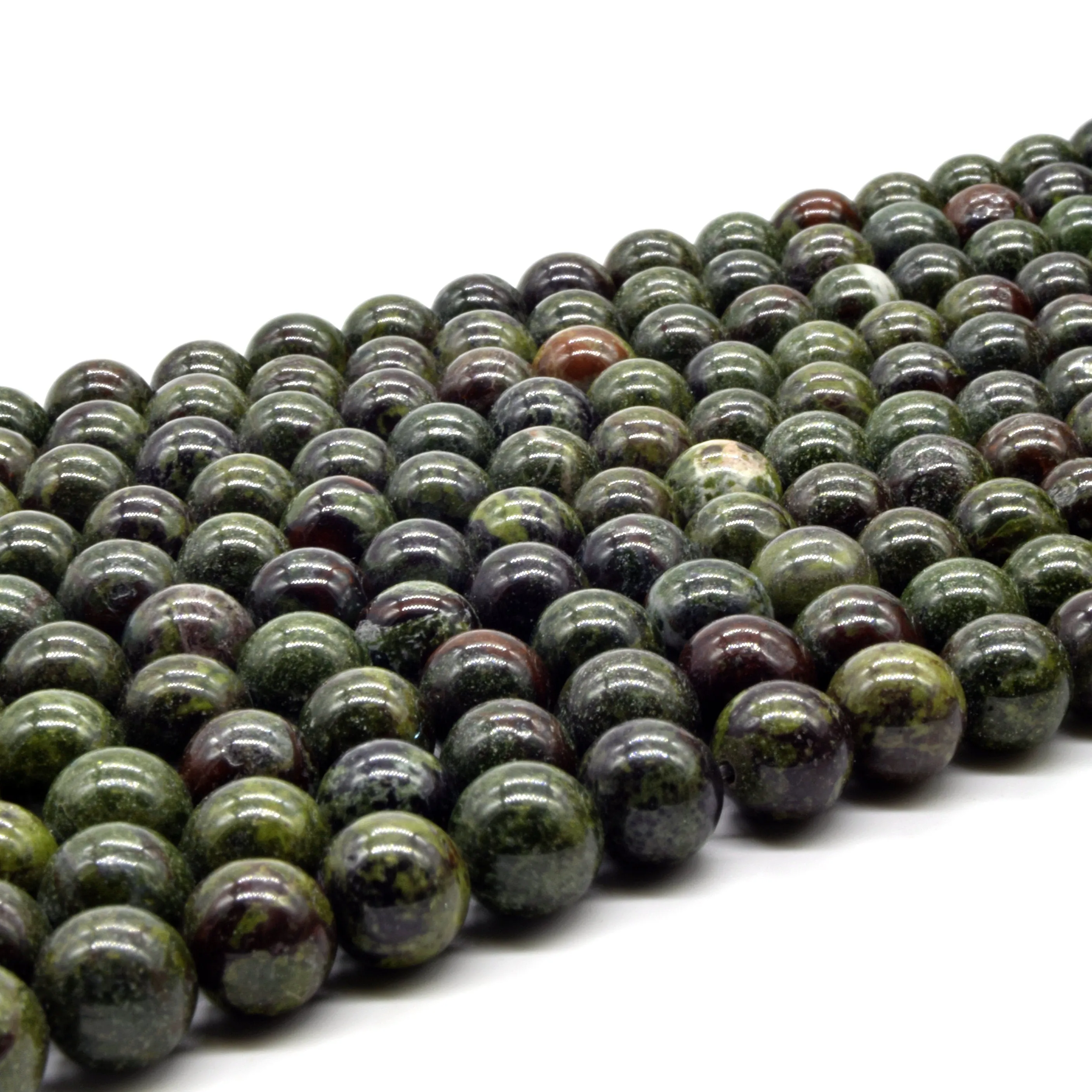 Dragon Blood Stone Beads | Smooth Round Natural Dragon Blood Jasper Beads | 6mm 8mm 10mm 12mm Available