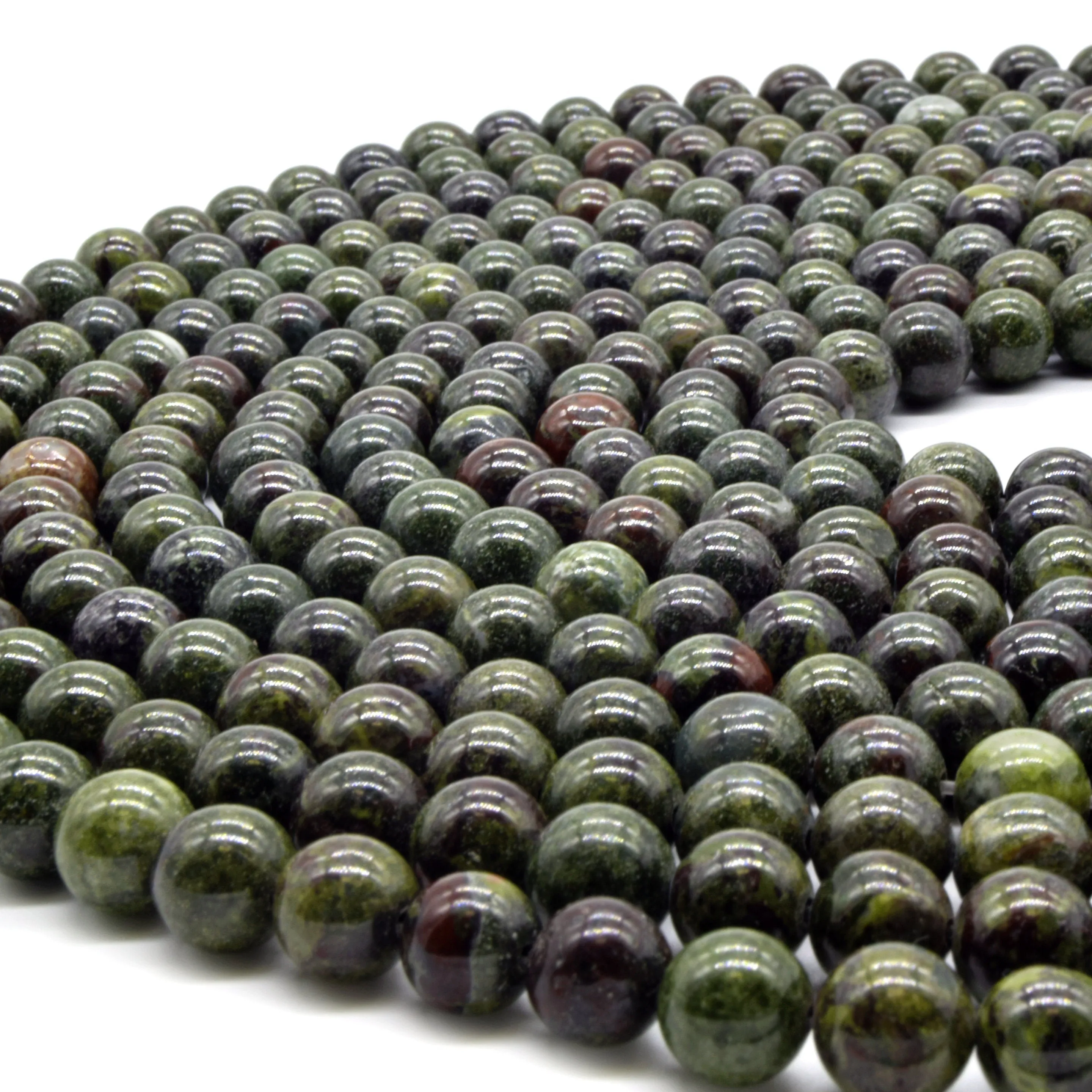 Dragon Blood Stone Beads | Smooth Round Natural Dragon Blood Jasper Beads | 6mm 8mm 10mm 12mm Available