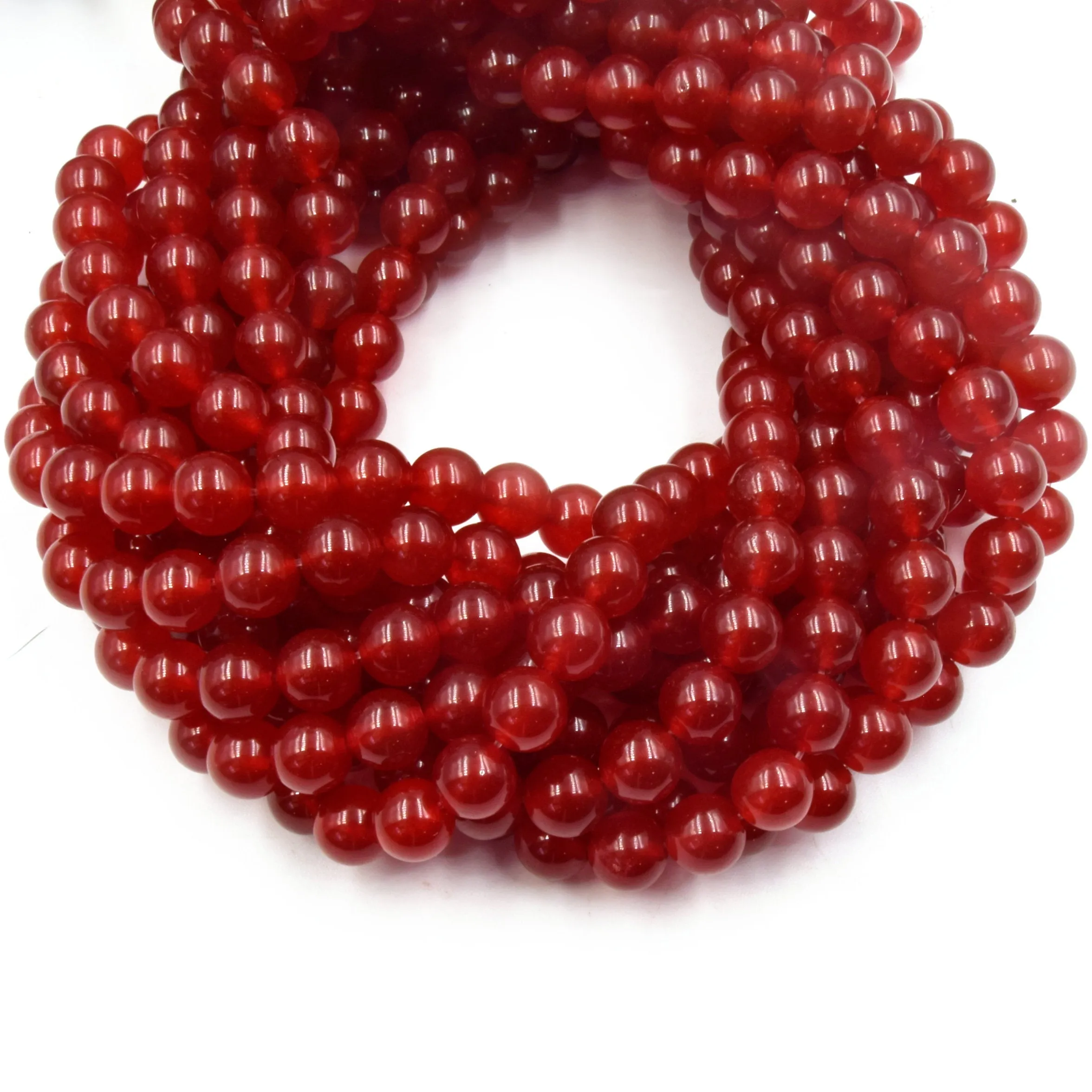 Dyed Smooth Jade Beads | Dyed Blue Teal Turquoise Green White Round Gemstone Beads -4mm 6mm 8mm 10mm 12mm Available