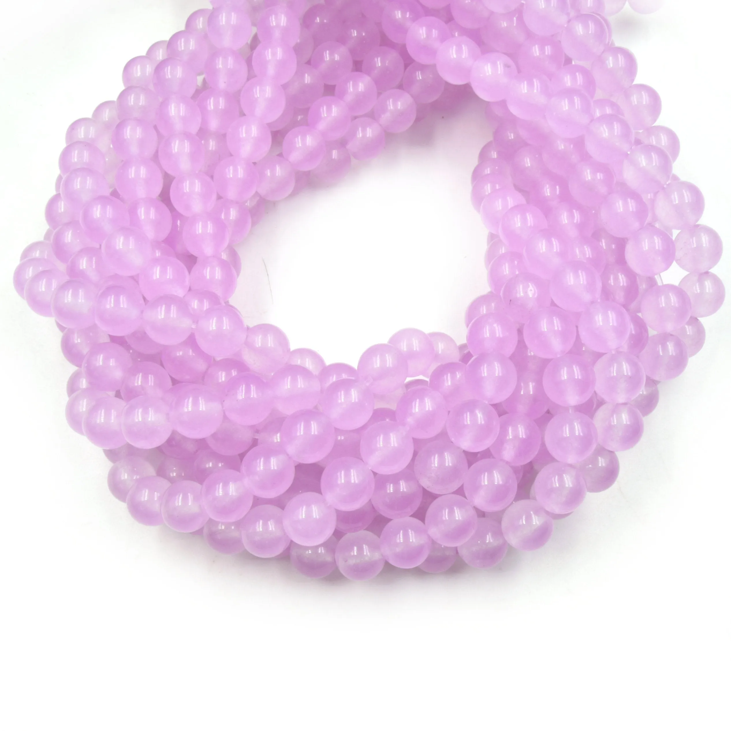Dyed Smooth Jade Beads | Dyed Blue Teal Turquoise Green White Round Gemstone Beads -4mm 6mm 8mm 10mm 12mm Available