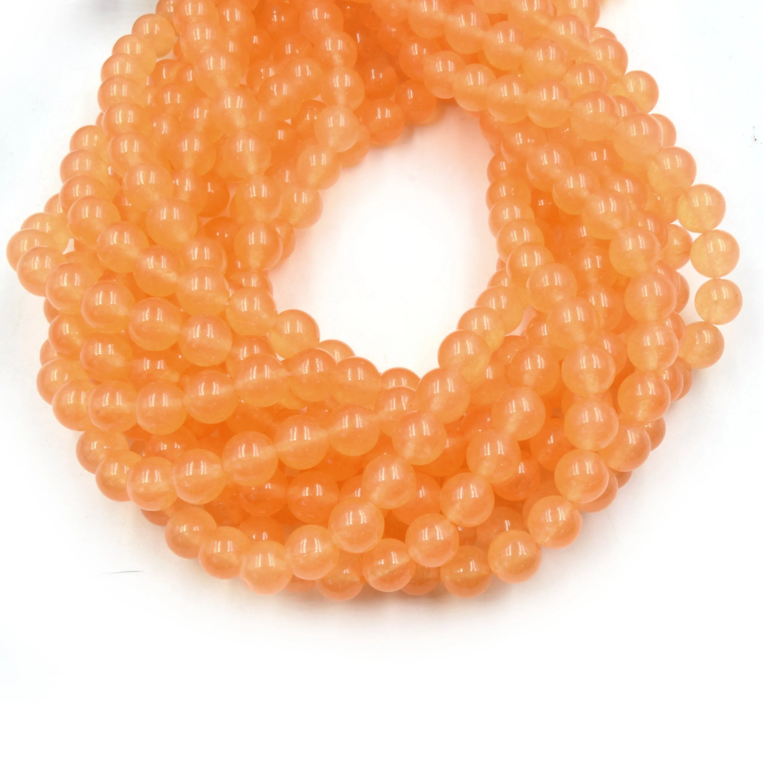 Dyed Smooth Jade Beads | Dyed Blue Teal Turquoise Green White Round Gemstone Beads -4mm 6mm 8mm 10mm 12mm Available
