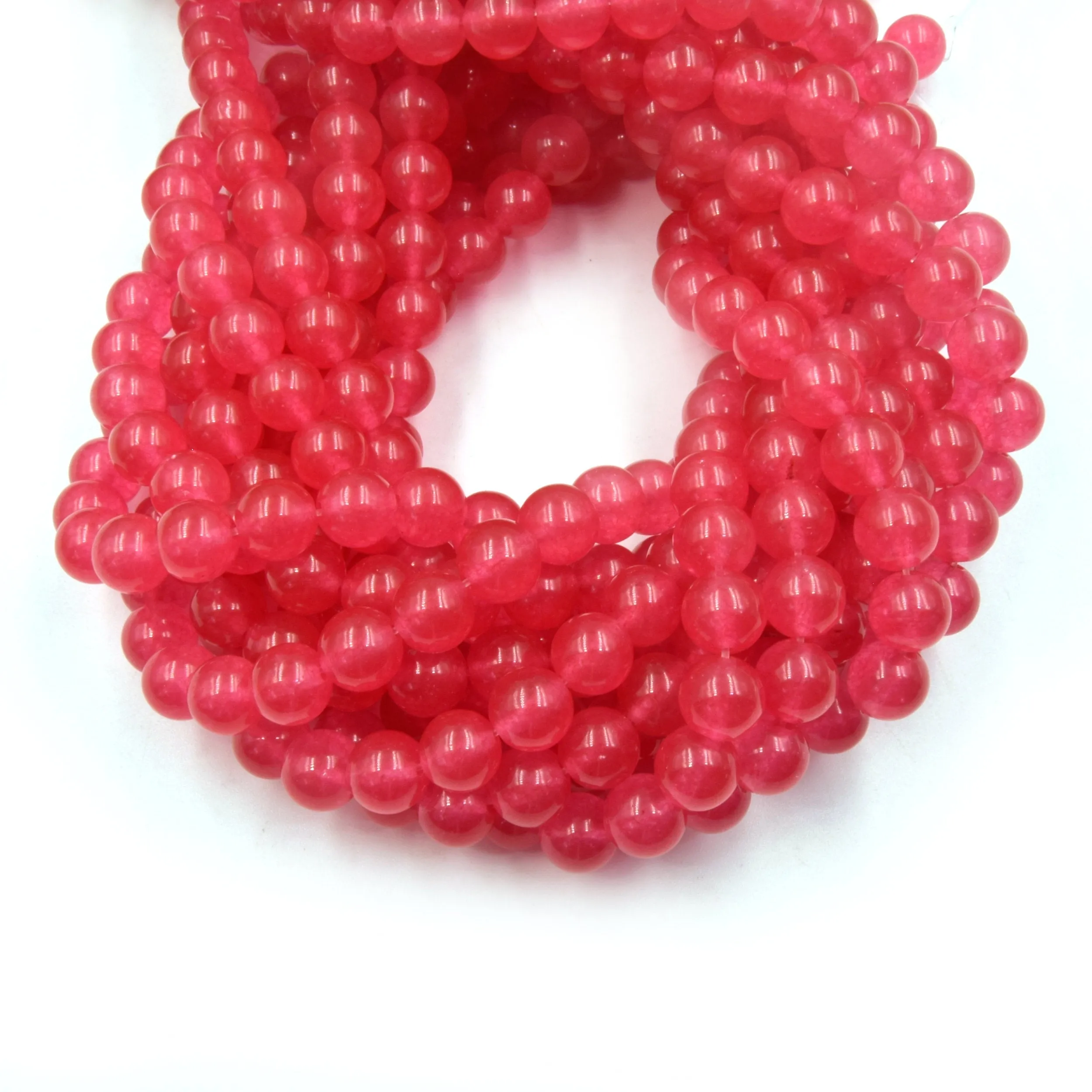 Dyed Smooth Jade Beads | Dyed Blue Teal Turquoise Green White Round Gemstone Beads -4mm 6mm 8mm 10mm 12mm Available