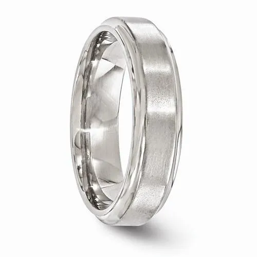 Edward Mirell Titanium Brushed & Polished Beveled - 6mm