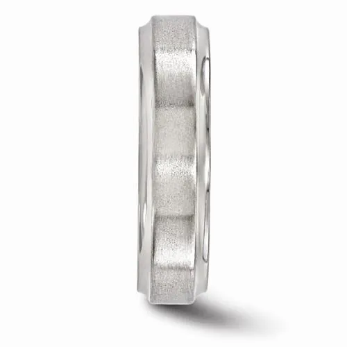 Edward Mirell Titanium Brushed & Polished Beveled - 6mm