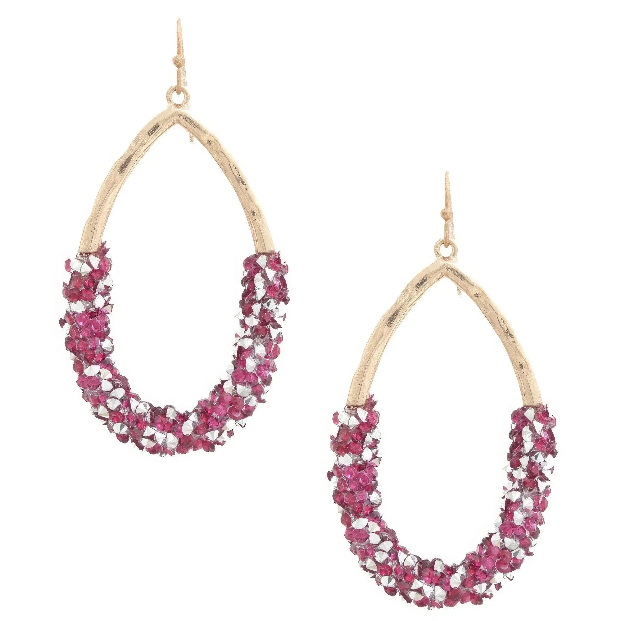 Elegant Beaded Teardrop Dangle Earrings