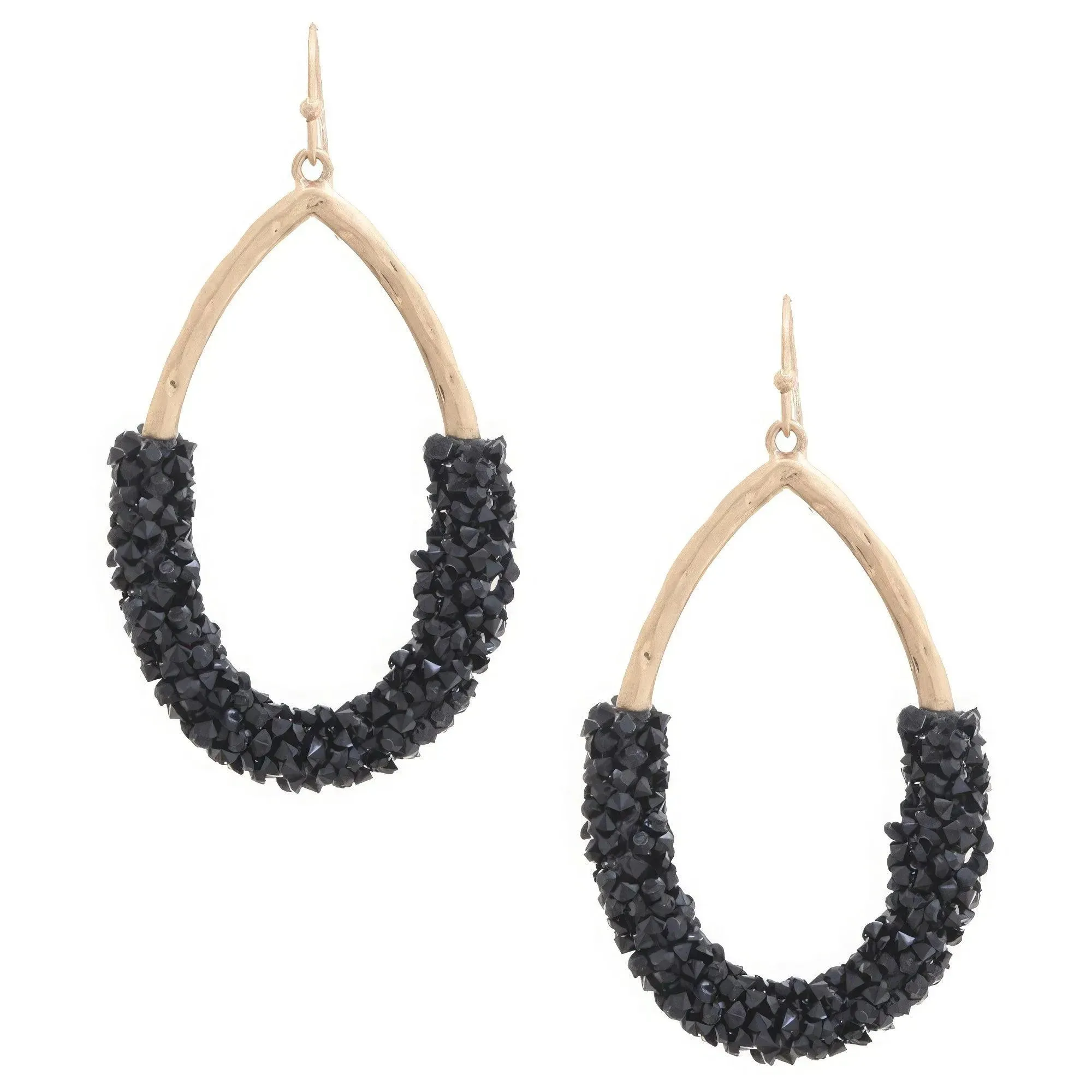 Elegant Beaded Teardrop Dangle Earrings