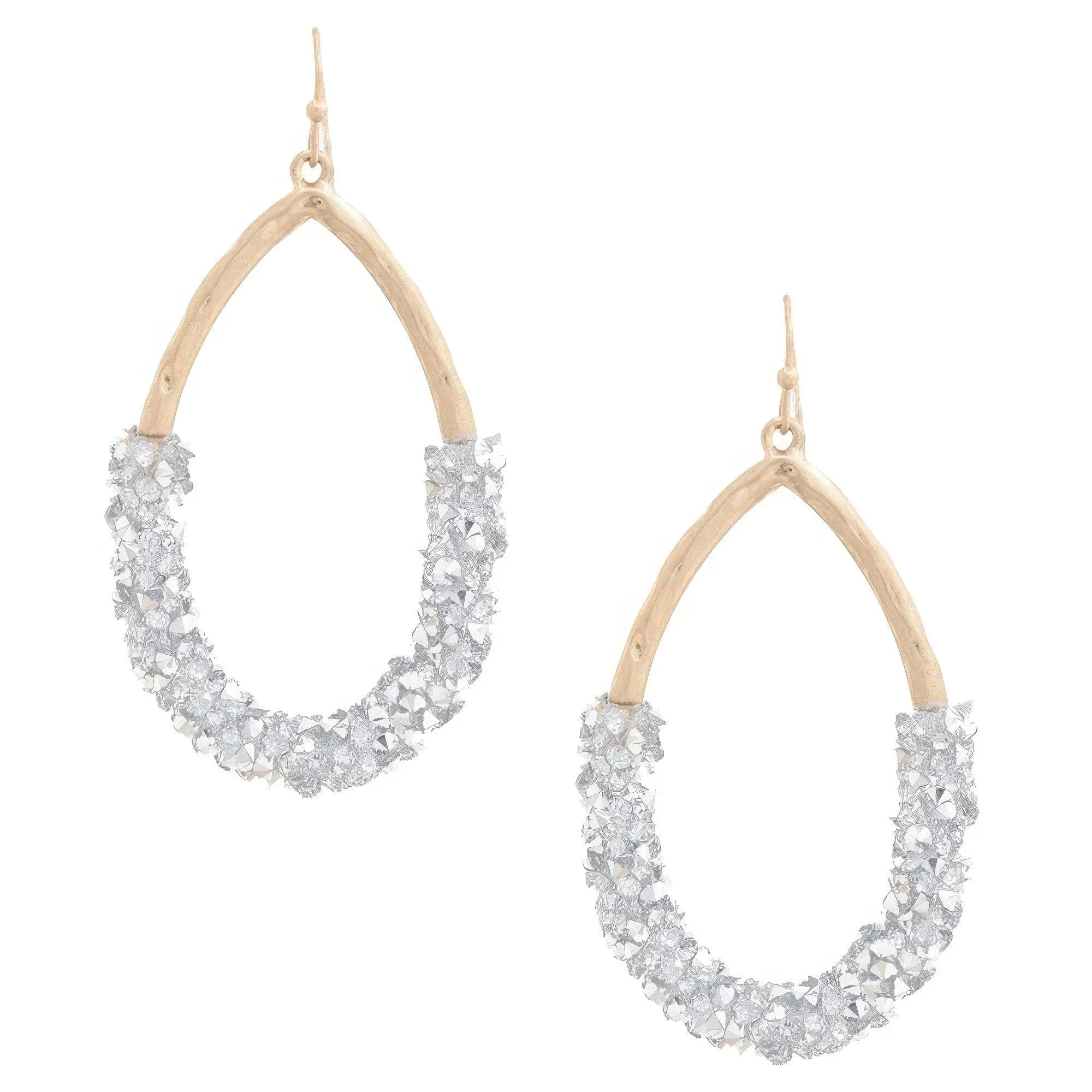 Elegant Beaded Teardrop Dangle Earrings