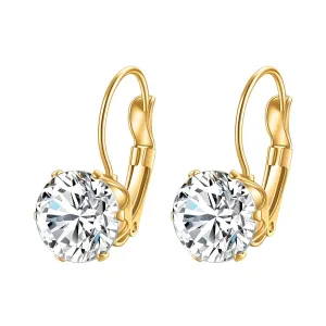 Elegant Diamond-look Hoop Earrings - Timeless Classic